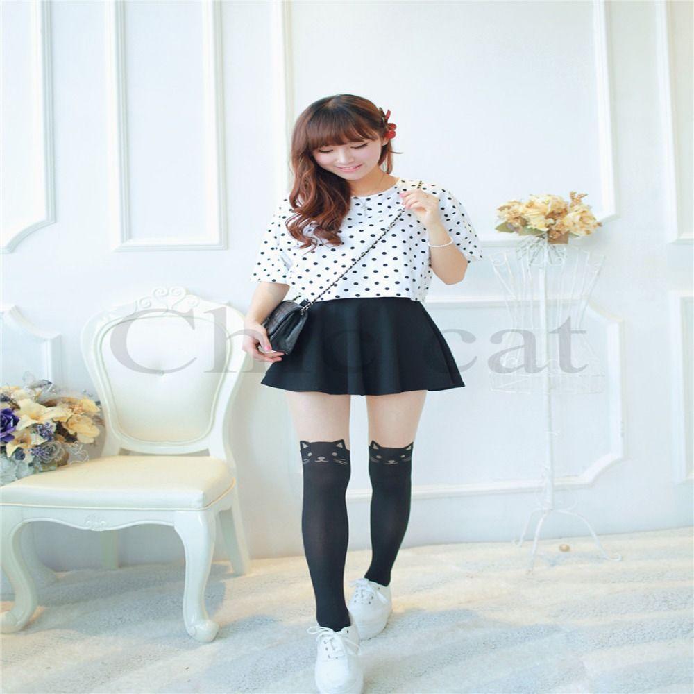 Anime Lolita Socks Cat Tight Leggings Stockings Cartoon Overknee Socks Girl