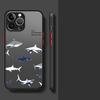 Cartoon Shark Funda Back Phone Cover Case for iPhone 17 Pro Max 14 16 Plus 7 8 SE 12 15 Air 11 13 Mini XS XR