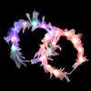 Led Feather Wreath Crown Light-Up Luminous Headdress For Girls Decoration