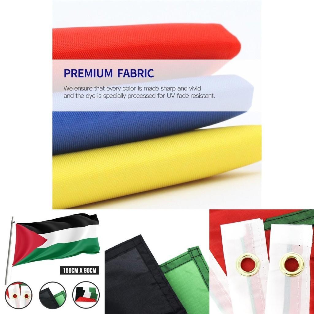 Grote 5 X 3 Ft Palestina Vlag Levendige Kleuren Woondecoratie Voor Palestijnse Supporters