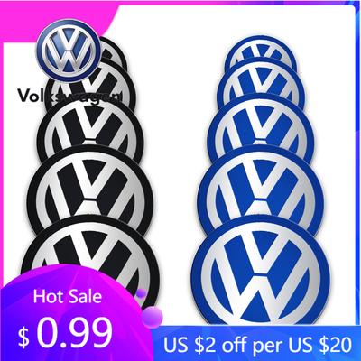 For VW Volkswagen Jetta MK5 Golf 4pcs For Volkswagen VW 70mm 80mm 90mm 100mm 120mm Car Emblem Wheel Center Covers Badge Sticker