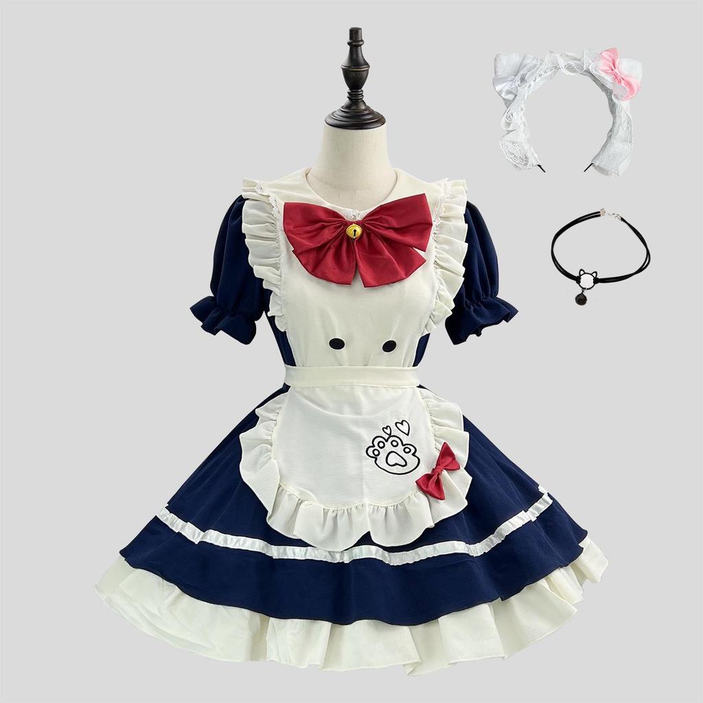 New Cross-Border Cute Maid Cosplay Lolita Halloween Costume for Women