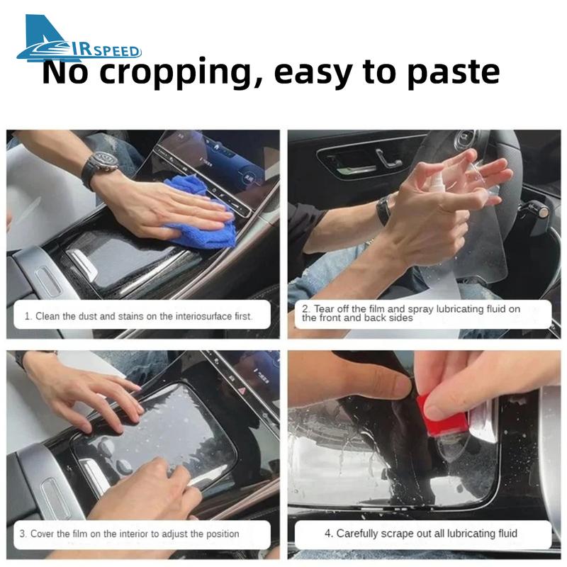 TPU Protective Interior Film for Mercedes Benz MB W214 E-Class 2024 Car Center Console Transparent Anti-scratch Repair Styling