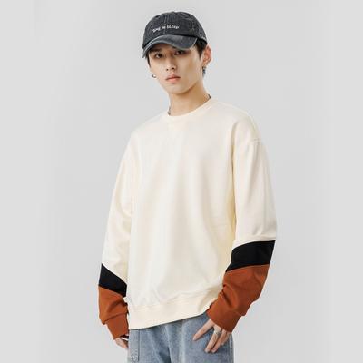Herren Freizeit Sport Sweatshirts, Herren Frühling und Herbst Langarm Locker, Trendig, Vielseitig Rundhals Kleidung, Übergröße Trendmarken Sweatshirts