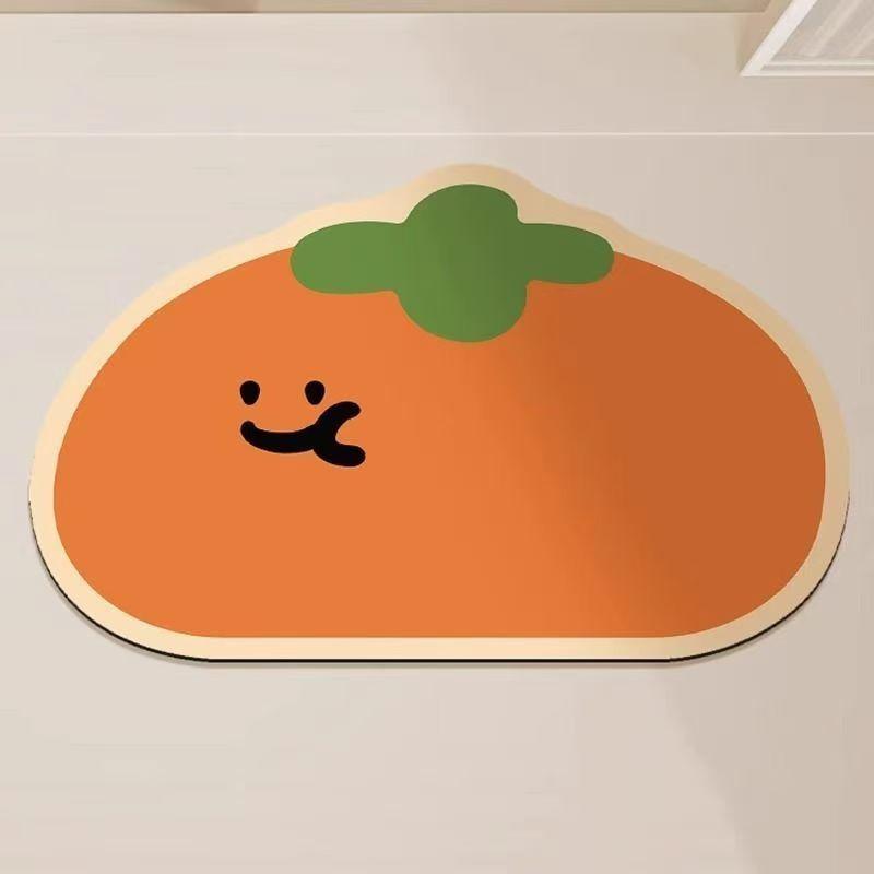 Cartoon Style Silicone Diatom Mud Bathroom Absorbent Non Slip Mat For Toilet And Shower Room Use