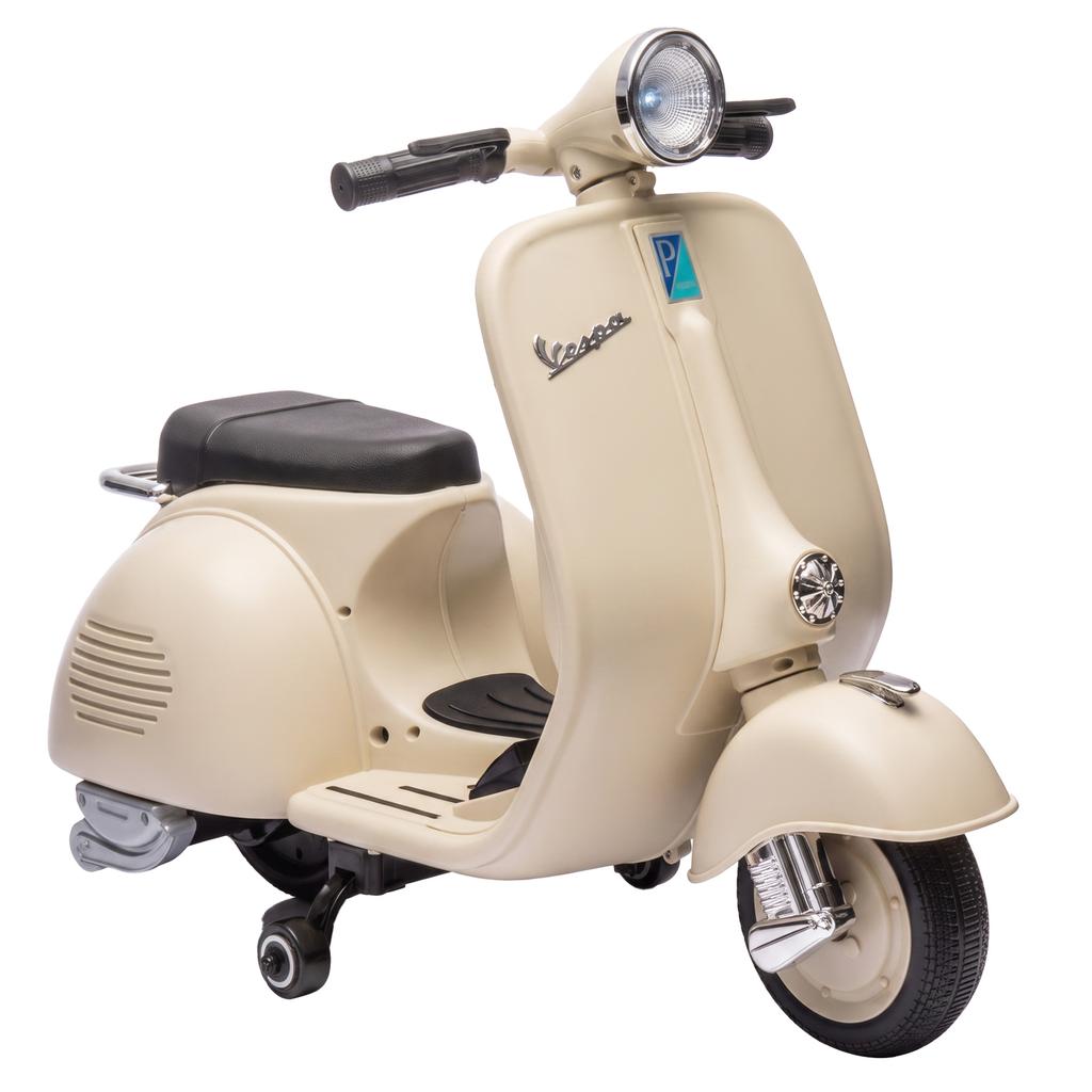 Licensed Vespa Electric Motorcycle for Children, 5 km/h, Ages 3+, White