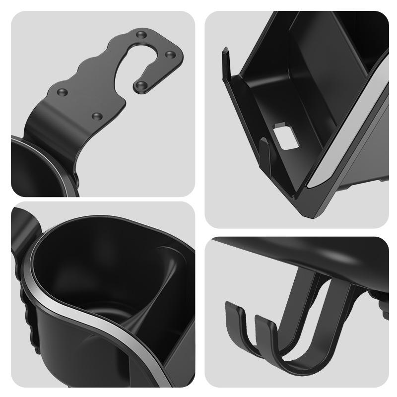 SEAMETAL Car Seat Headrest Cup Holder Hook Auto Seat Back Hanging Hook Phone Holder Multi-functional Drink Holder Storage Hanger