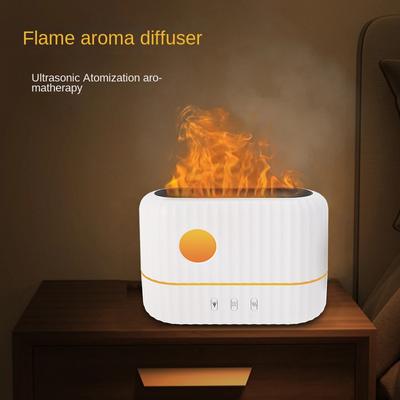 Flame Humidifier Aromatherapy Machine USB Flame Atmosphere Lamp Home Office Humidification Aromatherapy Essential Oil Diffuser