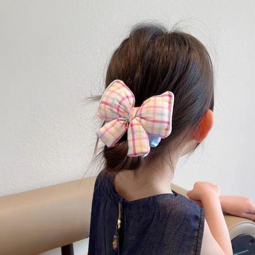 Sweet Girl Style Ponytail Headwear Dot Print Flower Elastic Rubber Bands for Girl's Women