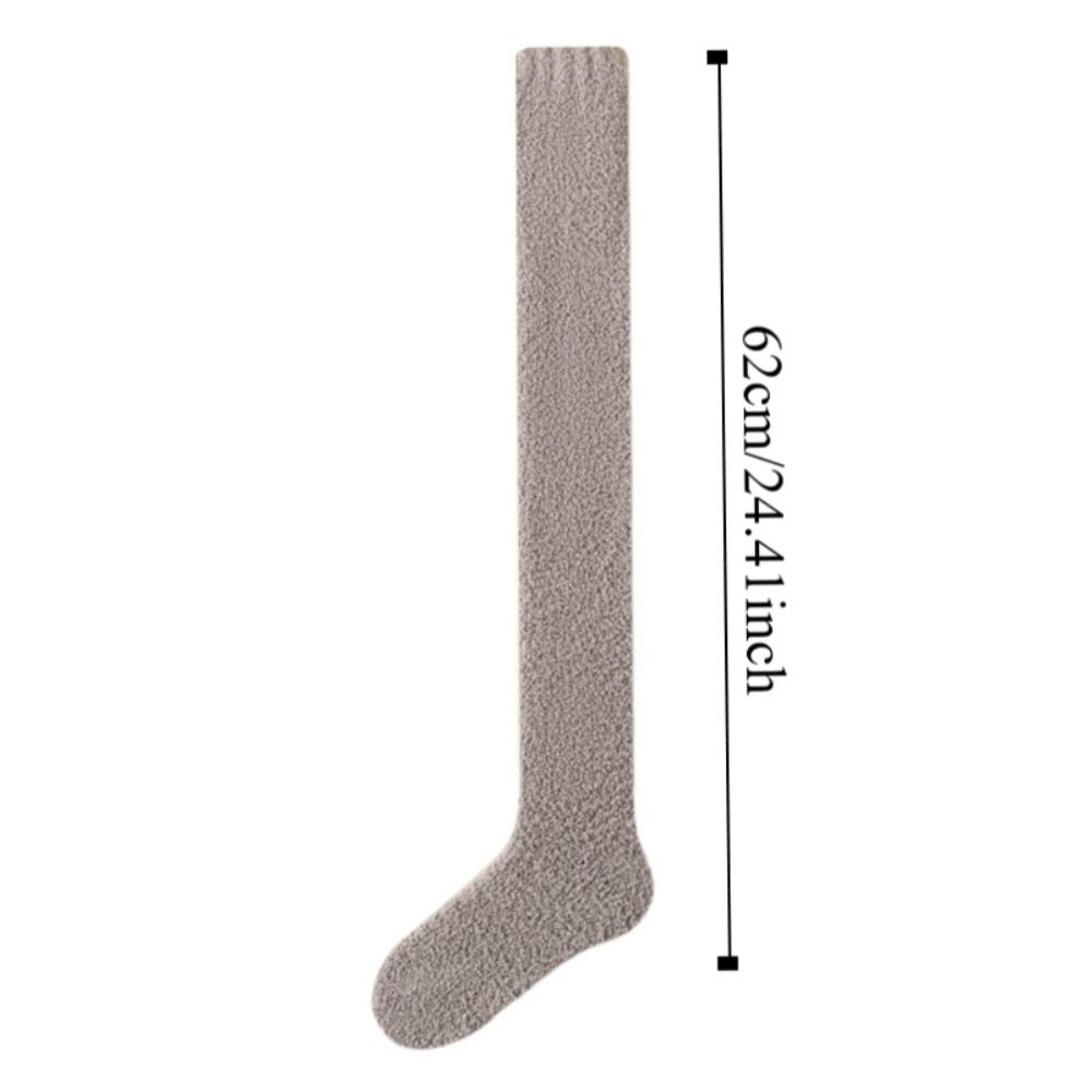 Harajuku Woolen Coral Fleece Socks Ins Long Tube Stockings JK Over-knee Anti-slip Floor Socks College