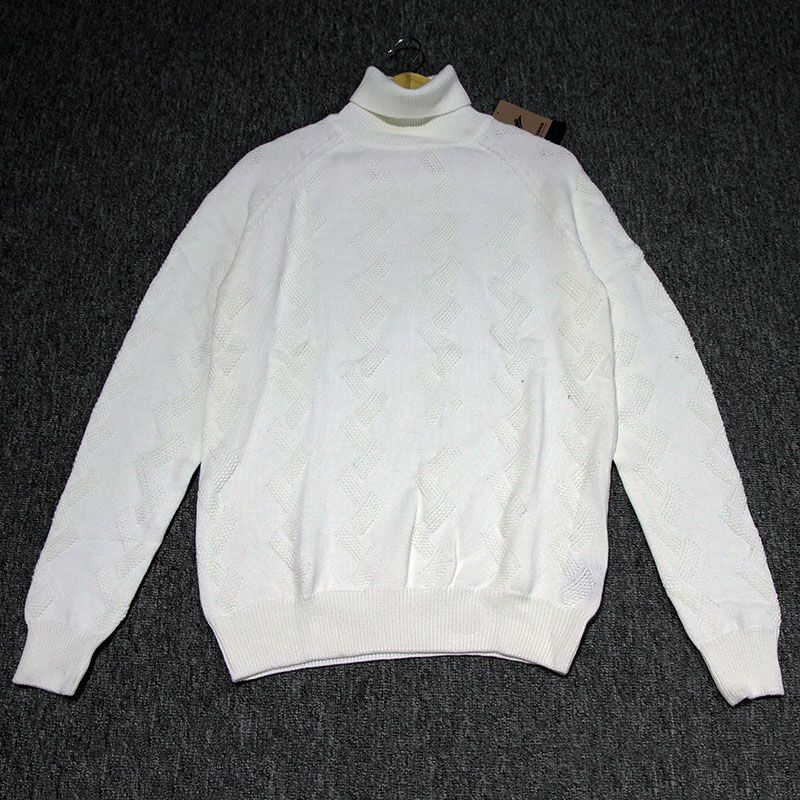 

Winter Turtleneck Leisure Pullover plus Size Sweater Bottoming Shirt White 3XL