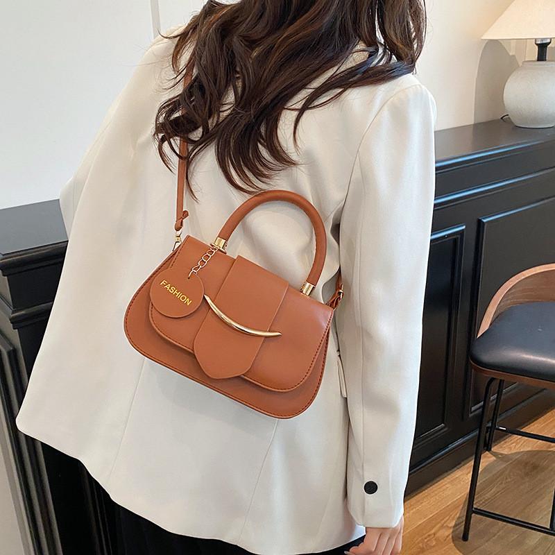 Street Style Small Pu Crossbody Bag With Crocodile Texture For Daily Use