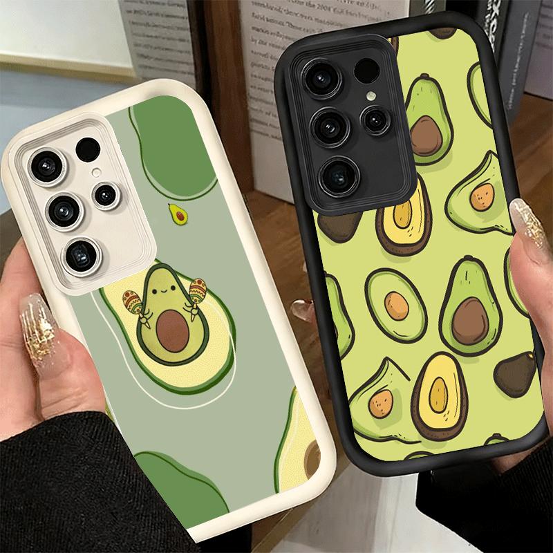 Phone Case for Samsung Galaxy S26 S25 Ultra S24 FE Cartoon Cute Avocado Shell S23 Plus S22 + S21 S20 5G Soft Silicone Funda