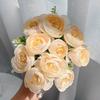 10Heads Rose Bouquet 30cm Artificial Flowers Living Room Room Decoration Party Bridal Wedding Decor DIY Christmas Handicrafts