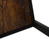 Mesa Lateral em Forma de C, Mesa de Cabeceira com Estrutura de Metal, Mesa de Apoio Decorativa para Sofá na Sala de Estar, Quarto, Marrom e Preto