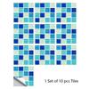 10pcs/set 10/15/20/30cm Flat Marble Mosaic Hard Tiles Wall Sticker Kitchen Bathroom Floor Diagonal Decor Wallpaper PVC Art Mural