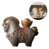 Money Horse Tea Pet with Thermal Color Change Resin Tea Table Ornament with Wealth Blessing Traditional Chinese Desk Decor