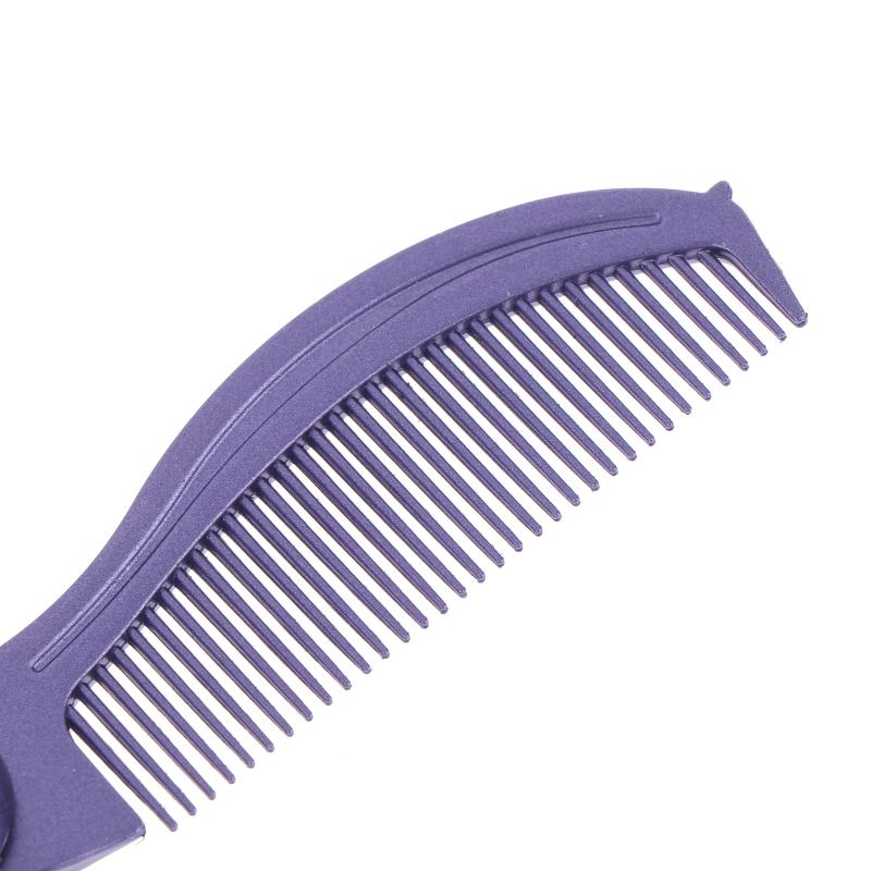 3-In-1 Portable Hair Brush With Mirror And Flat Top Comb Foldable Dual-Use Massage Feature Trendy Air Cushion Comb