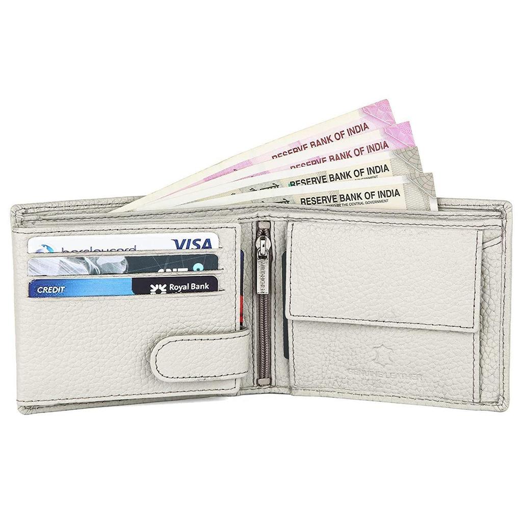 WildHorn Gift Hamper for Men I Leather Wallet, Keychain & Pen Combo Gift Set I Gift for Friend, Boyfriend,Husband,Father, Son Etc (Beige M)