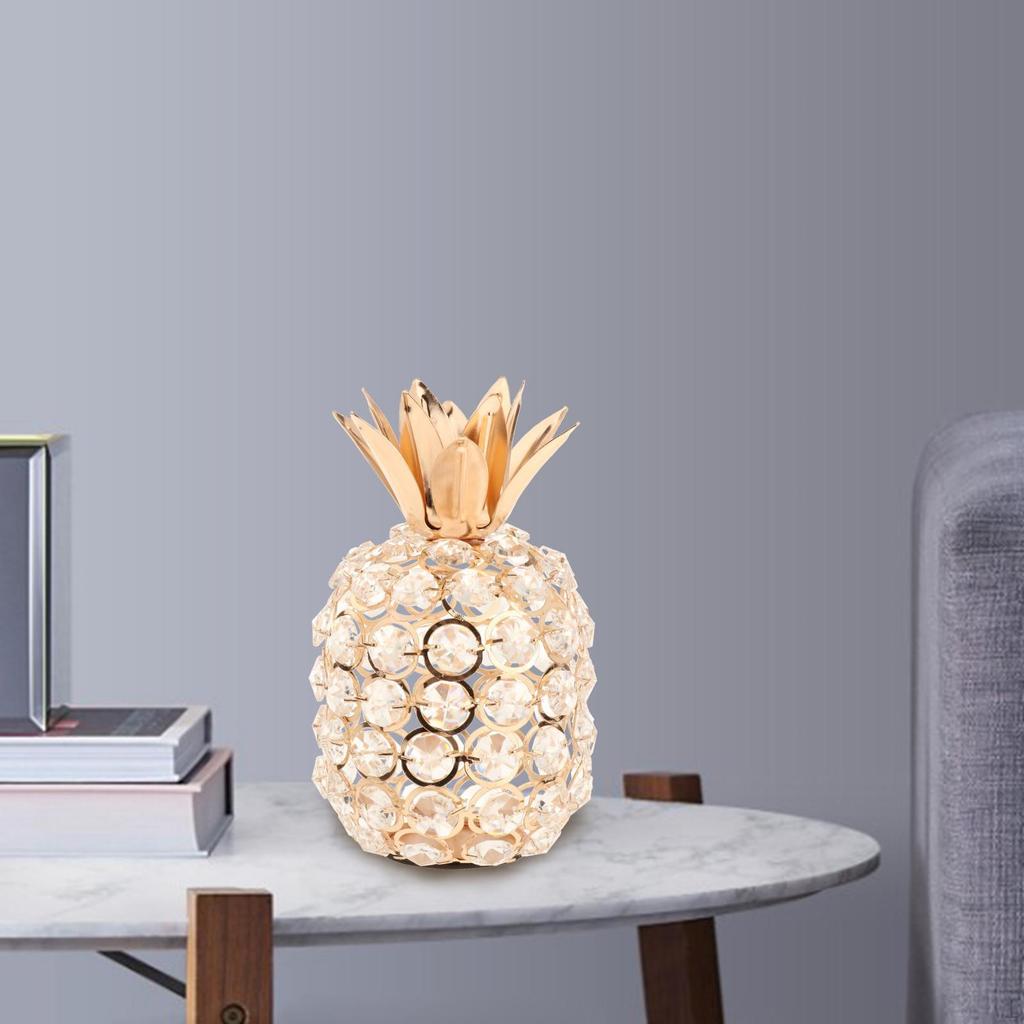 Rhinestone Crystal Pineapple Ornament Home Wedding Decor Birthday Gift Shiny Diamond Crystals Desk