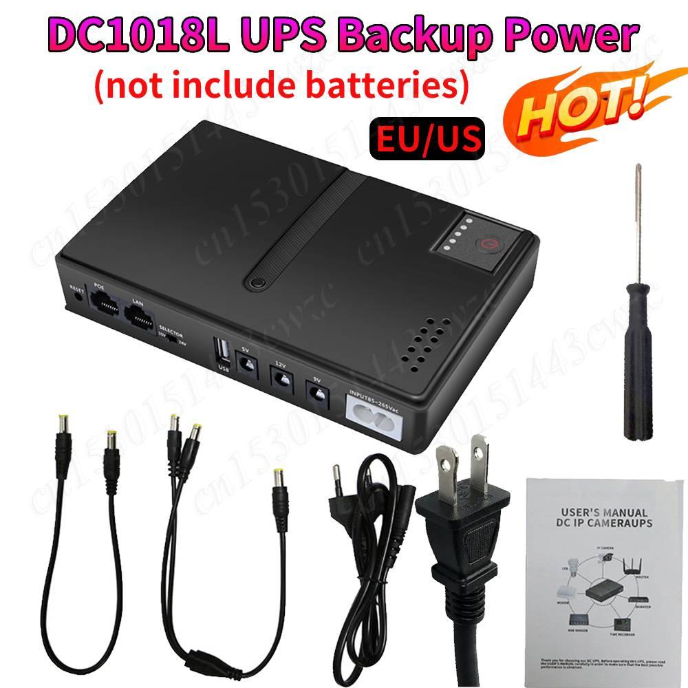 DC1018L 18W Mini-USV-Notstromadapter Tragbar 5V/9V/12V Unterbrechungsfreie Stromversorgung Akku-Backup für WLAN-Router Kamera