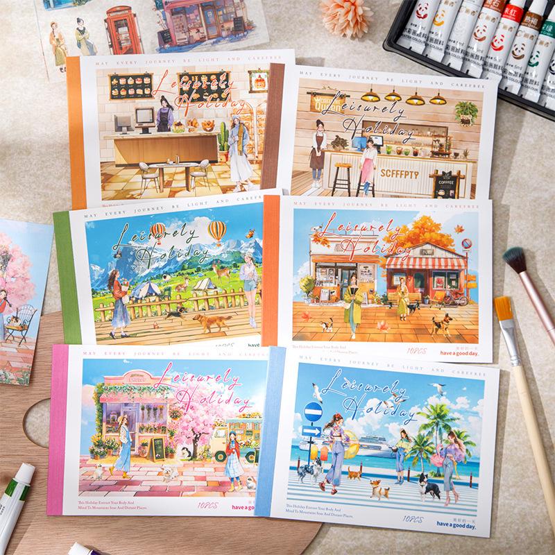 Beautiful Day Scenery Sticker Book: Holiday Journal Series