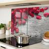 Decorative Tempered Glass Chopping Boards Red Roses 2x40x52 cm