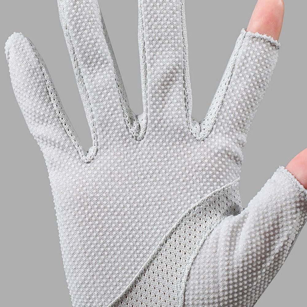 Fashion Summer Sunscreen Gloves UV Protection Breathable Anti-UV Mittens Anti-slip Elastic Sun Protection Gloves Women Girls