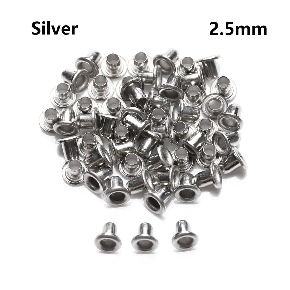 50pcs Metal Ultra-small Buckle 1.5/2.0/2.5mm Mini Eyelet Buttons Snap DIY Doll Belt Buckles Bag Shoes Clothes Sewing Accessories