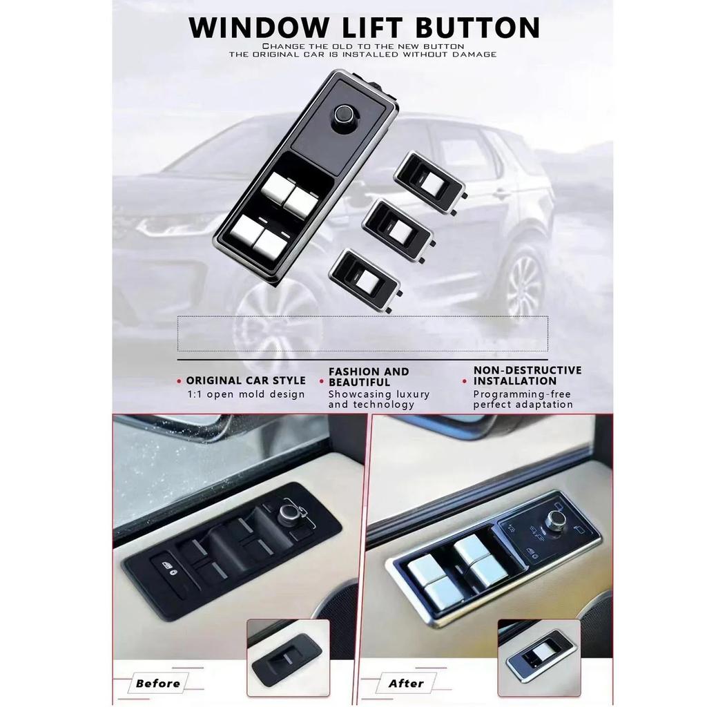 LCD Power Door Window Lift Control Buttons Smooth Window Control Kit Exquisite Workmanship Perfect Fit for Car Range Rover
