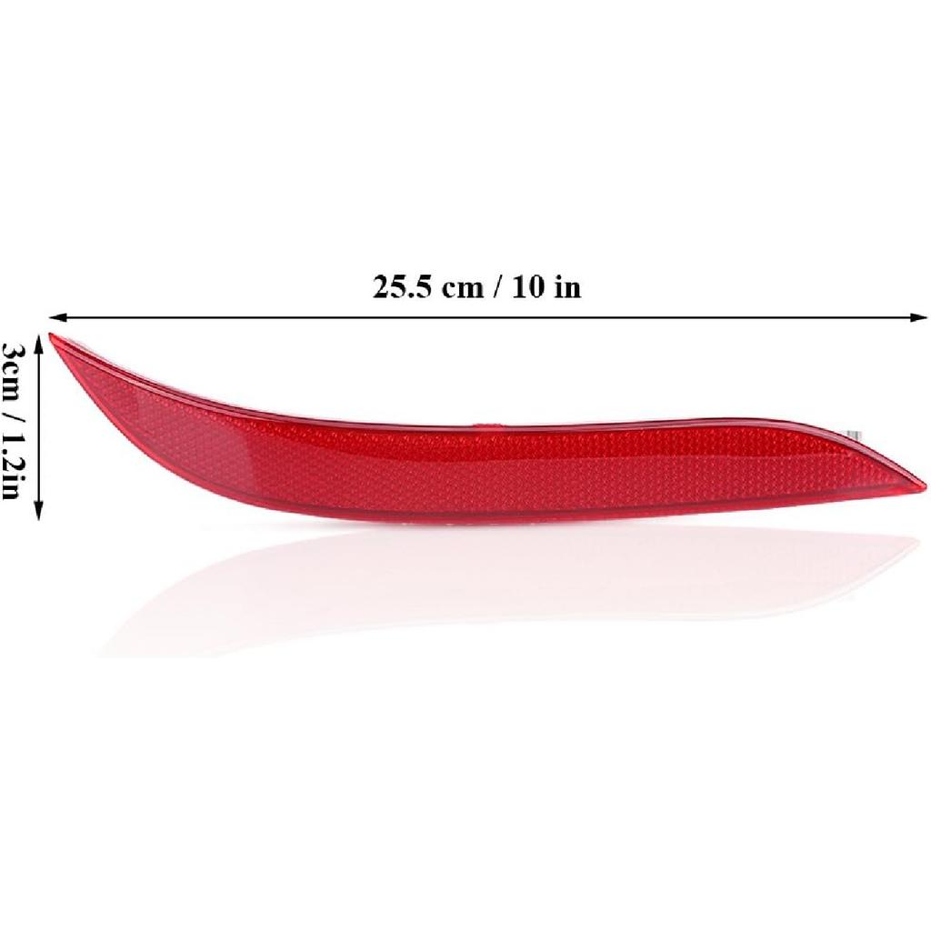 Keenso Rear Bumper Reflector, 1 Pair Left & Right Rear Bumper Reflector for 5 Series E60 2003-2007 63146915039 63146915040