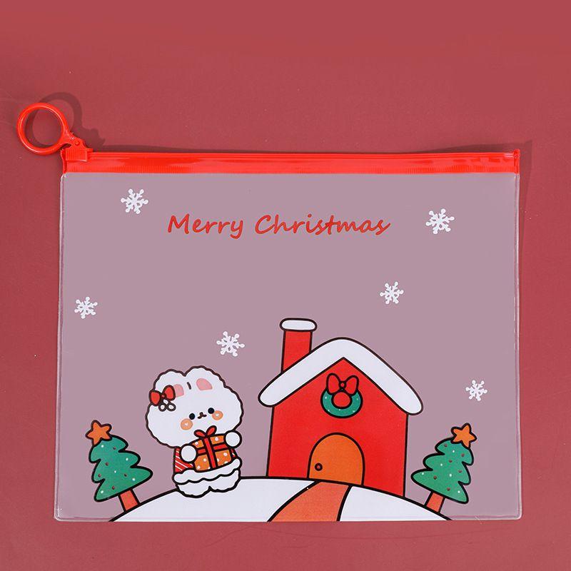 

Карандаш Рождественский Прозрачный Чехол ПВХ Сумка Органайзер Кейс Водонепроницаемое Хранение Christmas Gift House