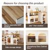 Standing Dining Table Spacious Desktop Coffee with 2 Doors Open Shelves Large Home Extendable Bare Capacity Strong Load-bearing Furniture Modern