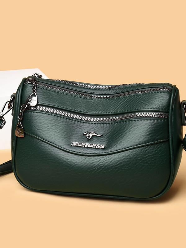 2024 Women's Multi-Layer Soft Texture Shoulder & Crossbody Bag - Large Capacity, High Quality