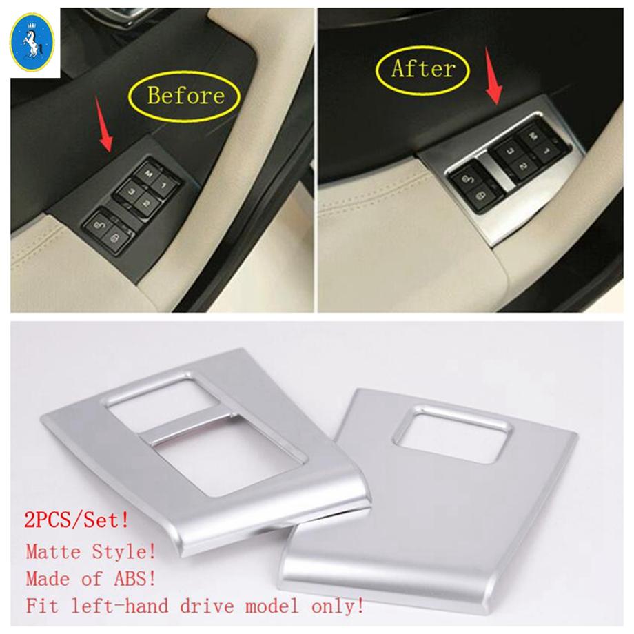 Matte Car Trunk Hook / Water Cup Holder / Window Lift  Decor Panel Cover Trim ABS Accessories For Jaguar F-Pace X761 2017 -