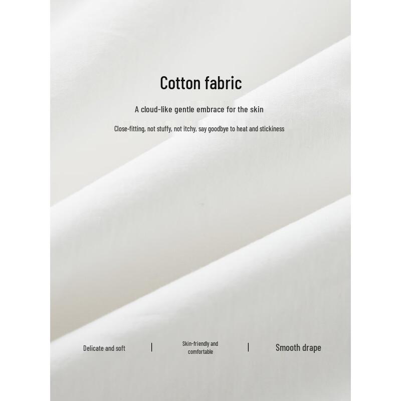 Cloud Cotton Spliced Drawstring Short Sleeve T-Shirt