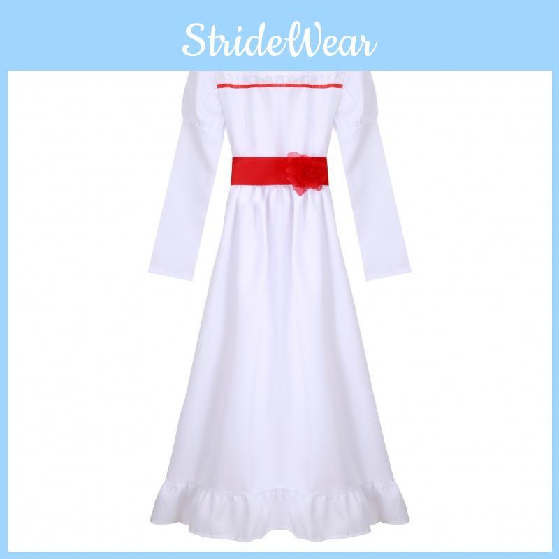 White Cotton Annabelle Cosplay Dress For Women Scary Halloween Costume Perfect For Stage Use