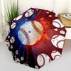 Parapluie Pliant Baseball Sportif Design Pliant à Ouverture Automatique 8 Baleines en Fer Poignée en Plastique Pare-Soleil Pliable Parfaits Cadeaux de Noël