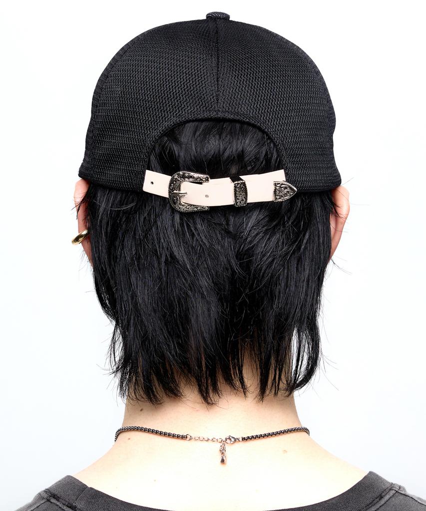 Aleseueseussi Western Rivet Mesh Cap - Black/Ivory