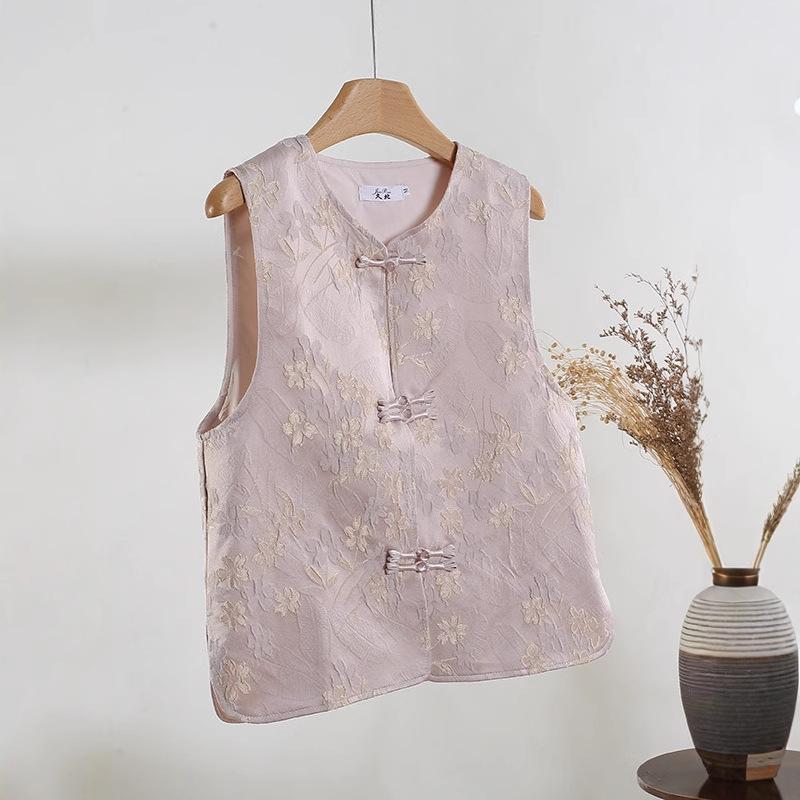 Brocade Vest Women's Spring 2025 New Jacquard Vest Vest Top
