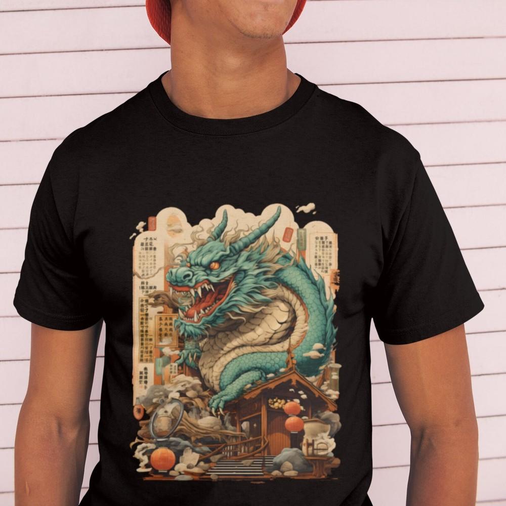 Japanese Dragon t-shirt, Unisex Heavy Cotton Tee, Japanese streetwear  #26 Unisex T-Shirt XL
