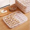 20/30 Grids Kitchen Storage Box Refrigerator Organizer Transparent Reusable Food Containers Tray With Lid For Dumpling Wonton