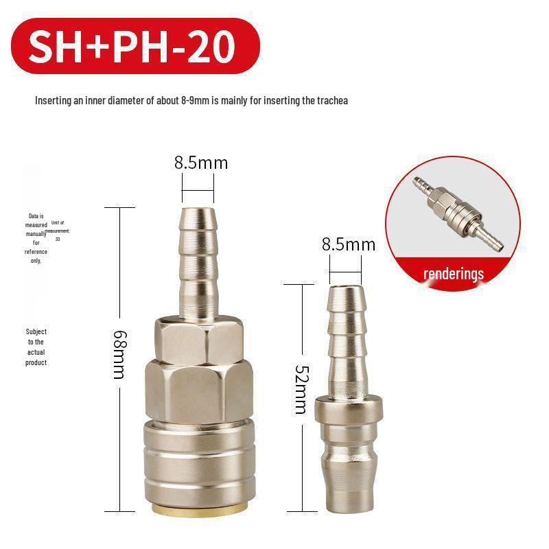 C-Type Quick-Connect Self-Locking Air Hose & Tool Set for Compressors