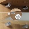 20pcs Metal Shelf Support Pegs with Anti-Slip Sleeves, Self-Tapping Screws for Cabinet Partition, Laminated Plate Brackets