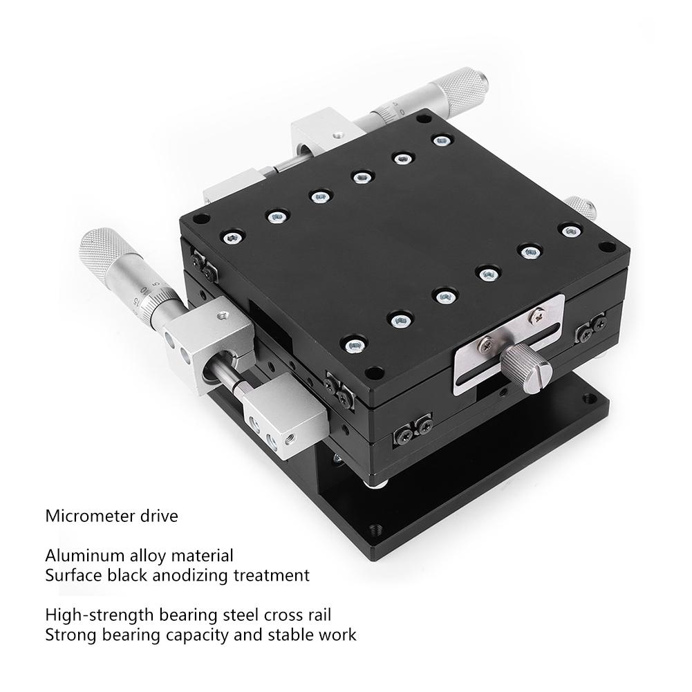 LD90 LM XYZ 3 Axes Trimming Platform Manual Linear Stage Tuning Sliding Table 90 x 90mm