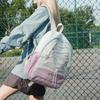 Schoolbag Small Fresh Travel Middle School Student Schoolbag Large Capacity Drawstring Design Contrasting Color Backpack Lightweight Burden Reduction 
