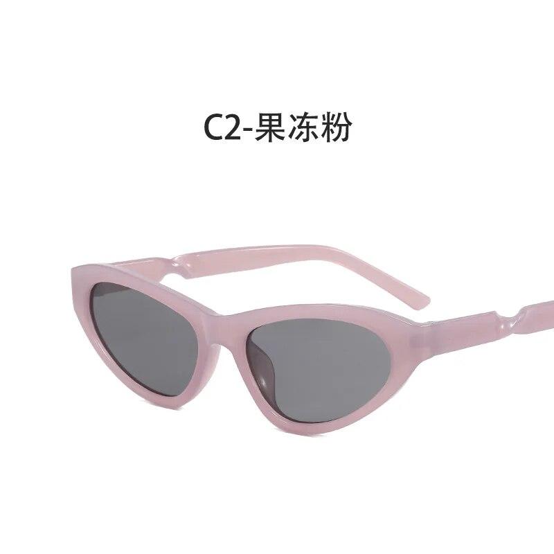 Small Frame Retro Cat Eye Sunglasses Punk Hip Hop Sun Glasses Twisted Fried Dough Twist Leggings Men's Women's Sunglasses