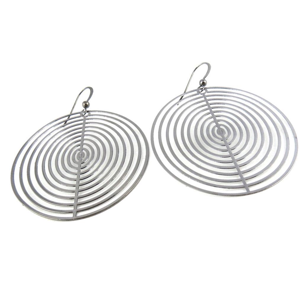 Les Trésors De Lily [N1114] - Designer Earrings 'Choreography' Gray (geometric)