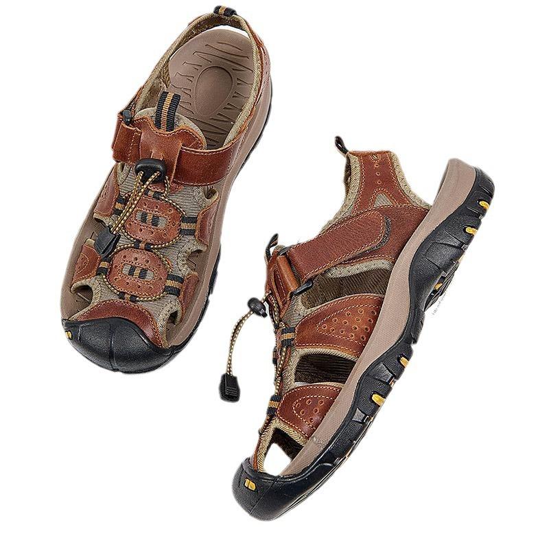 Summer new direct supply large size traceability sandals men's outdoor bag head beach shoes sports leisure cool slippers men