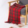 Christmas new red plaid scarf women's winter versatile shawl thickened double-sided warm tide student scarf